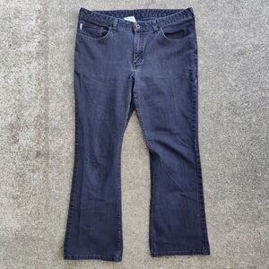 Carhartt Womens Jeans Black Stretch Original Fit Straight Leg Denim Pants Sz 16